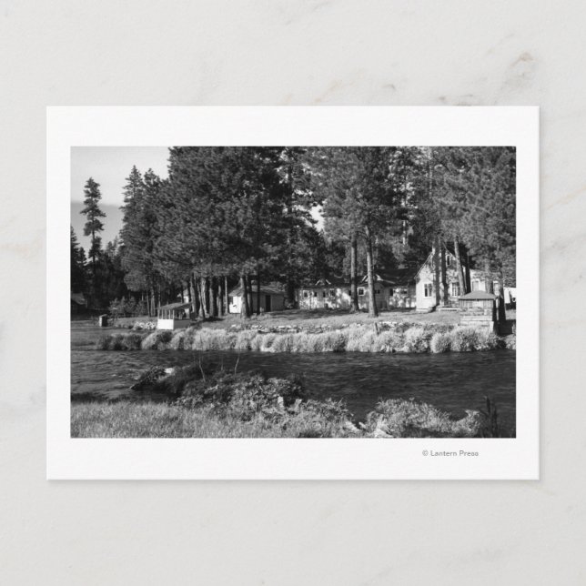 Camp Sherman, Oregon Blick auf Rogers Cabins Postkarte (Vorderseite)