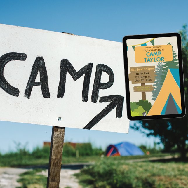 Camp & Sign Birthday Einladung (Von Creator hochgeladen)