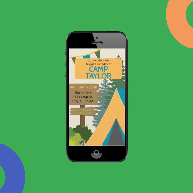 Camp & Sign Birthday Einladung (Von Creator hochgeladen)