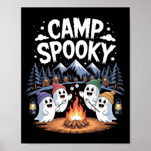 Camp Spooky Halloween Camping Wandern Männer Fraue Poster