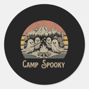 Camp Spooky SommerHalloween Niedlich Ghost Runder Aufkleber