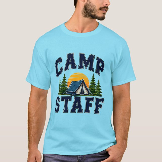 🏕️ Camp-Stab-Team-Typografie 👕 T-Shirt (Vorderseite)
