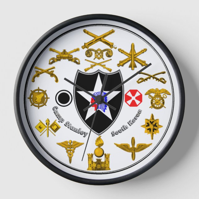 Camp Stanley Wanduhr (Vorderseite)