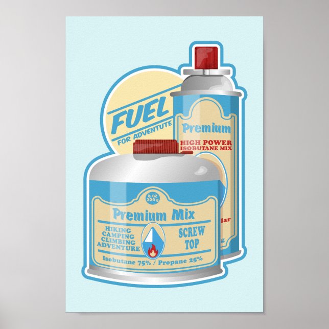 Camp Stove Gas Kanister Propane Butane Poster (Vorne)