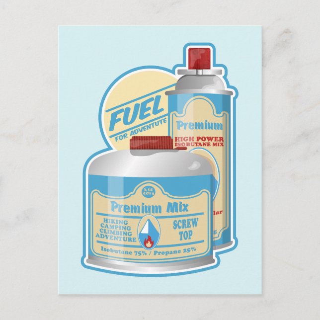 Camp Stove Gas Kanister Propane Butane Postkarte (Vorderseite)