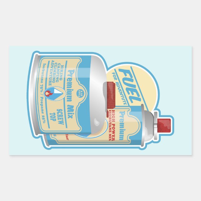 Camp Stove Gas Kanister Propane Butane Rechteckiger Aufkleber (Vorderseite)