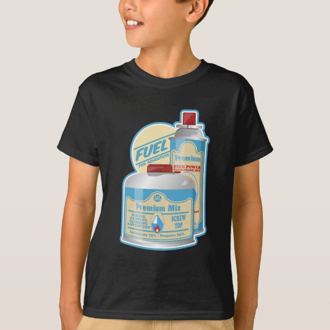 Camp Stove Gas Kanister Propane Butane T-Shirt (Vorderseite)