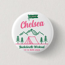 Camp Wandern Bachelorette Party Wochenende Button