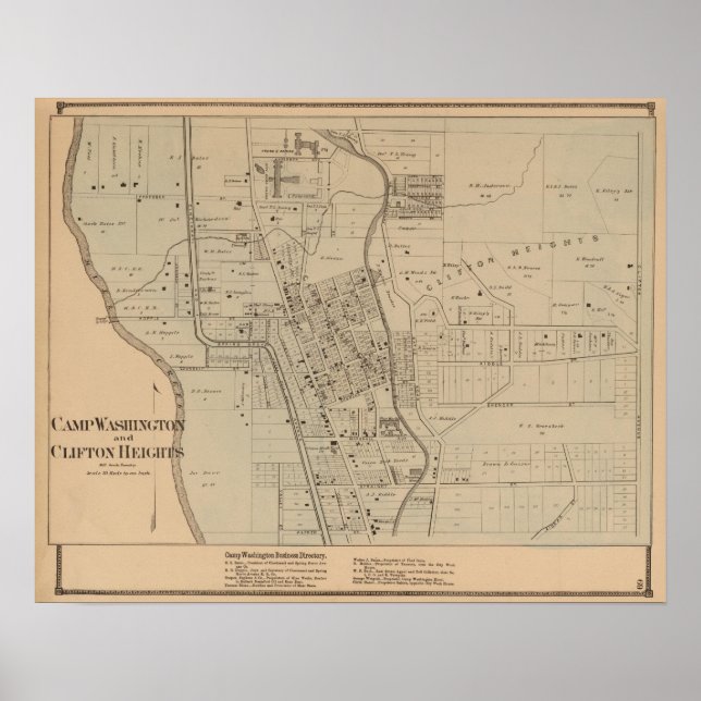 Camp Washington, Clifton Heights, Ohio Poster (Vorne)
