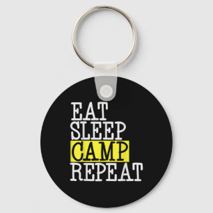 Camp-Wiederholung essen - Camping Camper Funny Zit Schlüsselanhänger