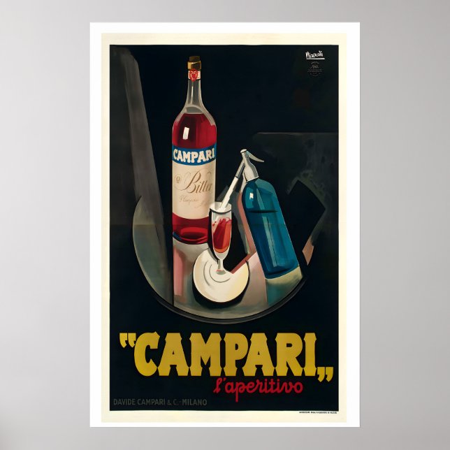 Campari Vintage Werbeplakat Poster (Vorne)