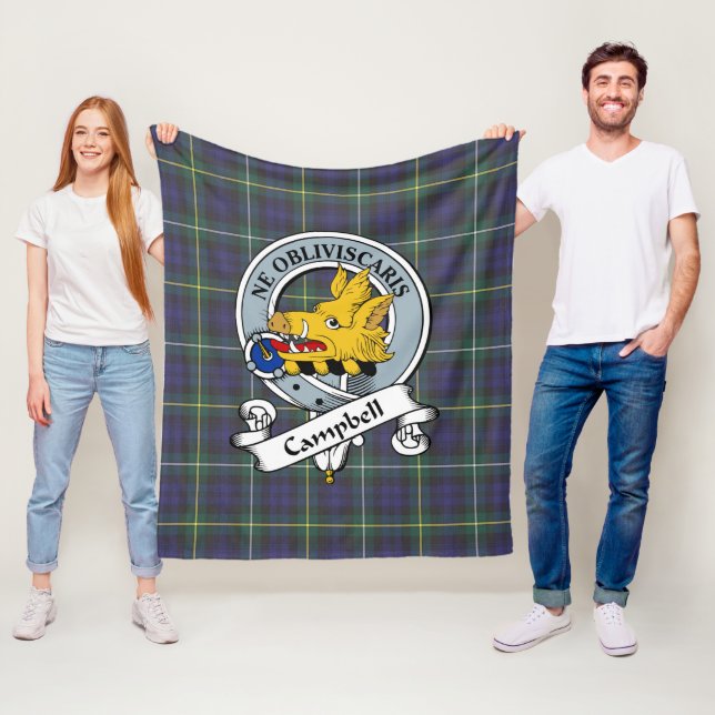 Campbell Argyll Moderner Clan Abzeichen Tartan Kar Fleecedecke (Beispiel)