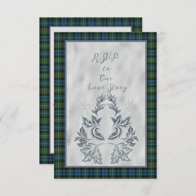 Campbell Argyll Scottish Tartan RSVP Karte (Vorne/Hinten)