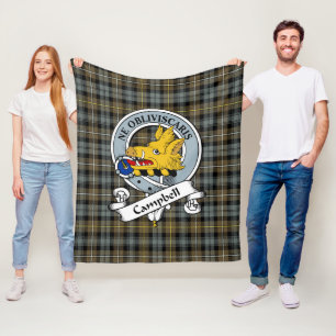 Campbell Argyll Weathered Clan Abzeichen Tartan Ka Fleecedecke