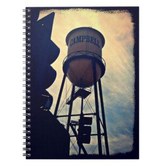 Campbell CA Water Tower Spiral Notebook Notizblock