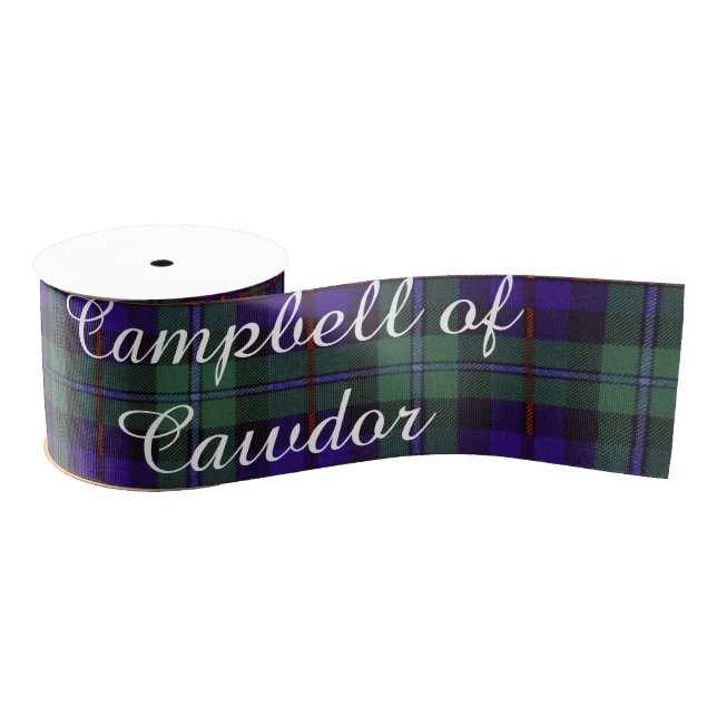 Campbell Cawdor Clan karierten schottischen Tartan Ripsband (Spule)