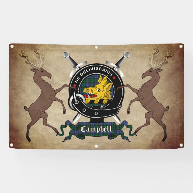 Campbell Clan Abzeichen 3x5 Banner (Horizontal)
