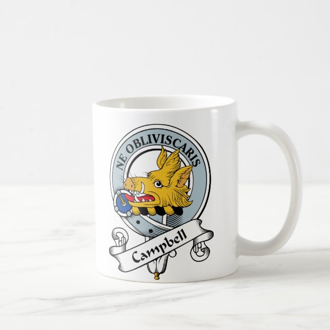 Campbell-Clan-Abzeichen Kaffeetasse (Rechts)