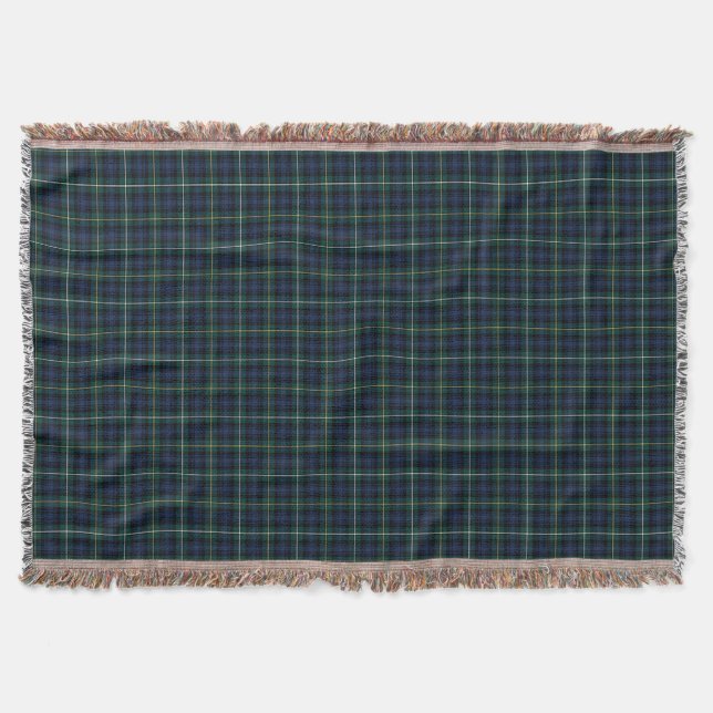 Campbell Clan Navy Blue und Green Tartan Decke (Vorderseite)