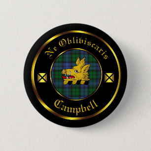 Campbell Clan & Tartan Button