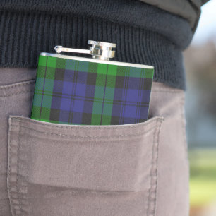 Campbell Clan Tartan Kariert Black Watch Flachmann