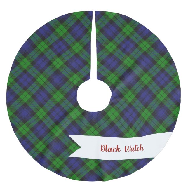 Campbell Clan Tartan Kariert Black Watch Polyester Weihnachtsbaumdecke (Vorderseite)