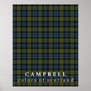 Campbell Colors of Scotland Tartan Poster