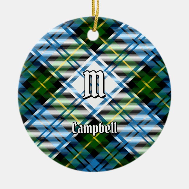 Campbell Dress Tartan Keramik Ornament (Vorne)