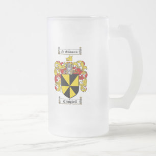 CAMPBELL-FAMILIENWAPPEN - CAMPBELL-WAPPEN MATTGLAS BIERGLAS
