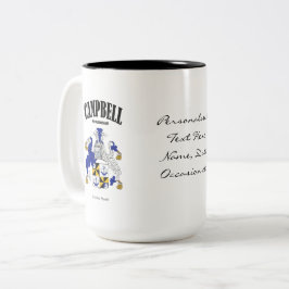 Campbell Familienwappen, Übersetzung und Bedeutung Zweifarbige Tasse