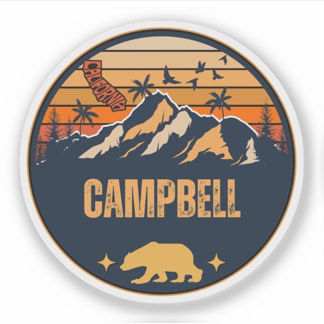 Campbell, Kalifornien Aufkleber (Vorderseite)