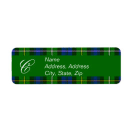Campbell Kariertes Tartan-Adressetikett