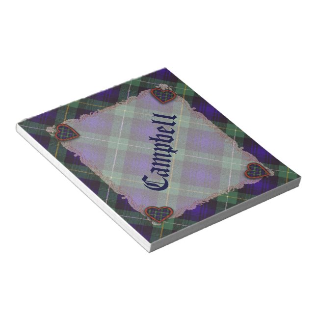 Campbell of Argyll Scottish Clan tartan - Kariert Notizblock (angewinkelt)