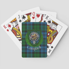 Campbell schottisches Clan-Tartan und Wappen Spielkarten