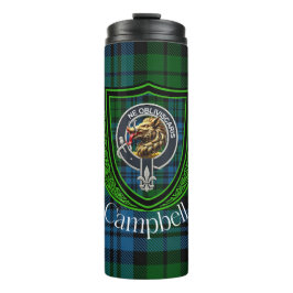Campbell Scottish Clan Tartan & Crest Thermosbecher