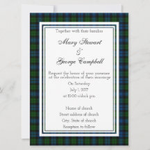 Campbell Scottish Wedding Einladung