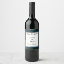 Campbell Scottish Wedding Wine Label