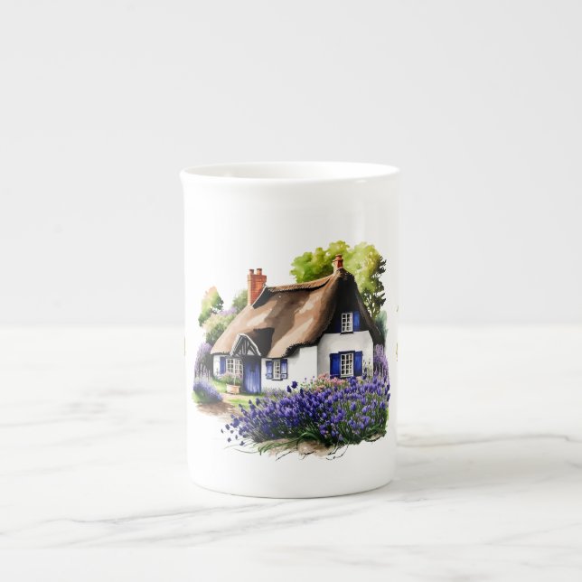 Campbell Strohdach Cottage Personalisiert Prozellantasse (Vorderseite)