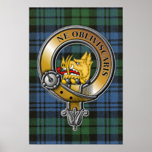 Campbell Tartan & Abzeichen Poster