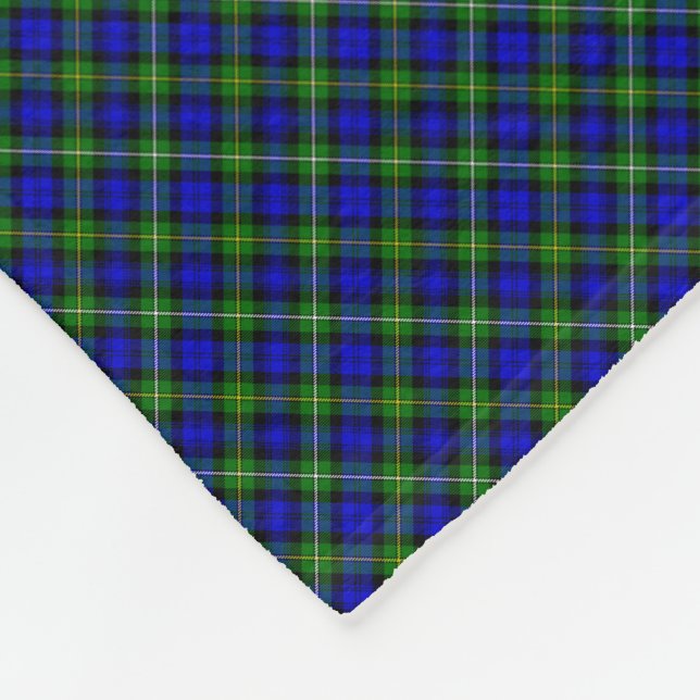 Campbell Tartan Blau kariert Fleecedecke (Ecke)