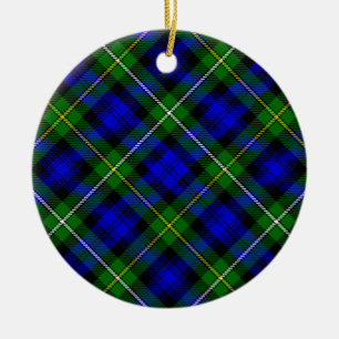 Campbell Tartan Blau kariert Keramik Ornament