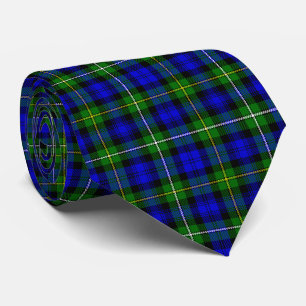 Campbell Tartan Blau kariert Krawatte