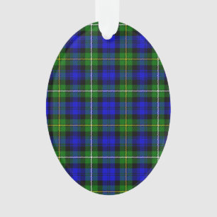Campbell Tartan Blau kariert Ornament