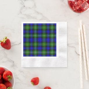 Campbell Tartan Blau kariert Serviette