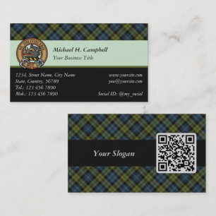Campbell Tartan Business Card Visitenkarte