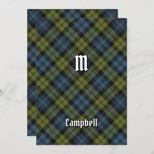 Campbell Tartan Einladung (Vorne/Hinten)