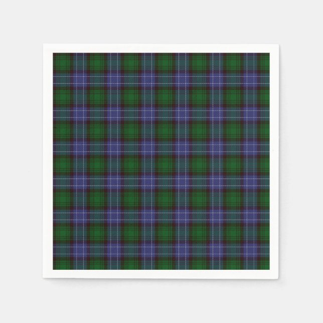 Campbell Tartan Green Kariert Serviette (Vorderseite)