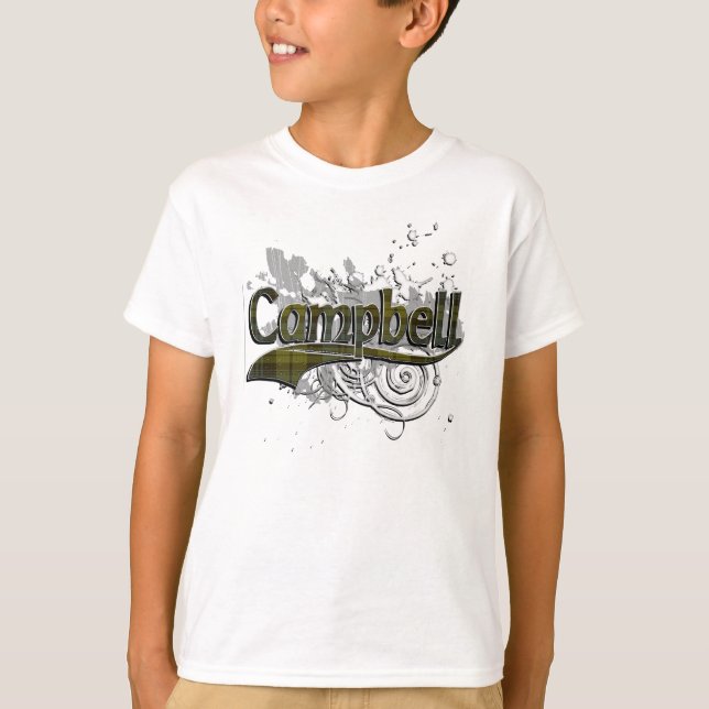 Campbell Tartan Grunge T-Shirt (Vorderseite)