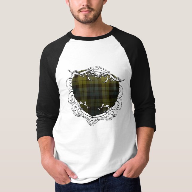 Campbell Tartan Herz T-Shirt (Vorderseite)
