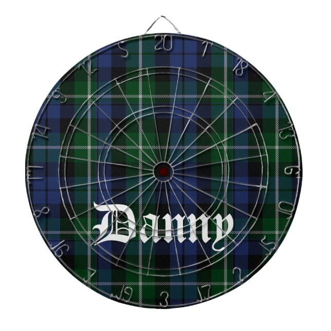 Campbell Tartan Kariertes Dart Board Dartscheibe (vorne)